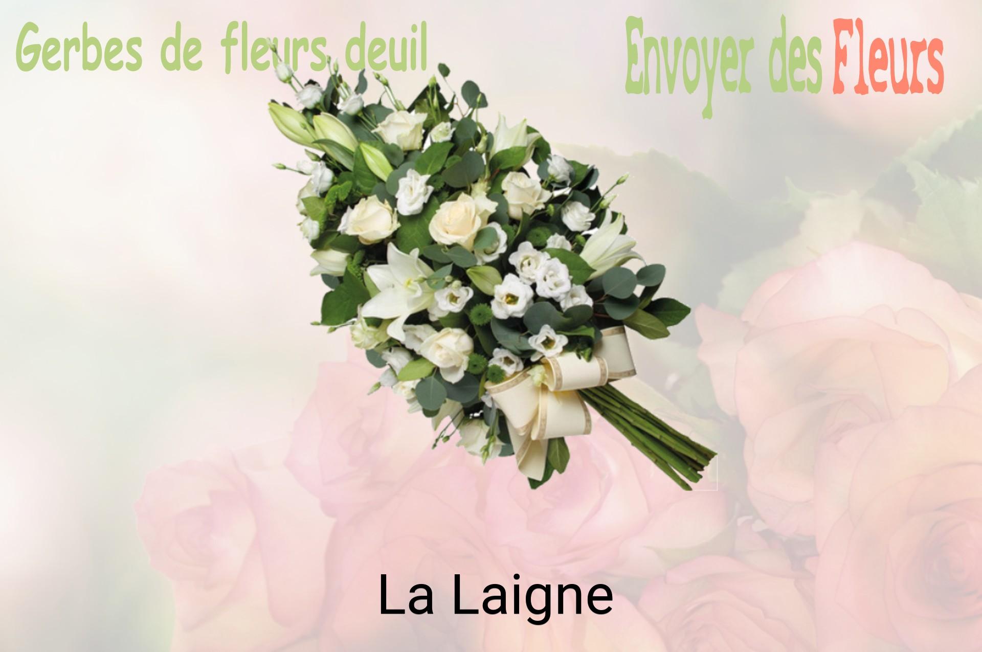 Gerbe de fleurs de deuil livrée à La Laigne